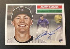 AARON SCHUNK Topps Archives Fan Favorites✨ON CARD ROOKIE AUTO✨ ROCKIES. rookie card picture