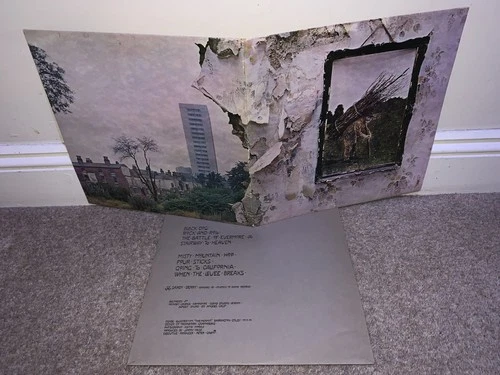 LED ZEPPELIN Led Zep 4 LP Atlantic 1971 Original Stereo Red & Plum UK Press!