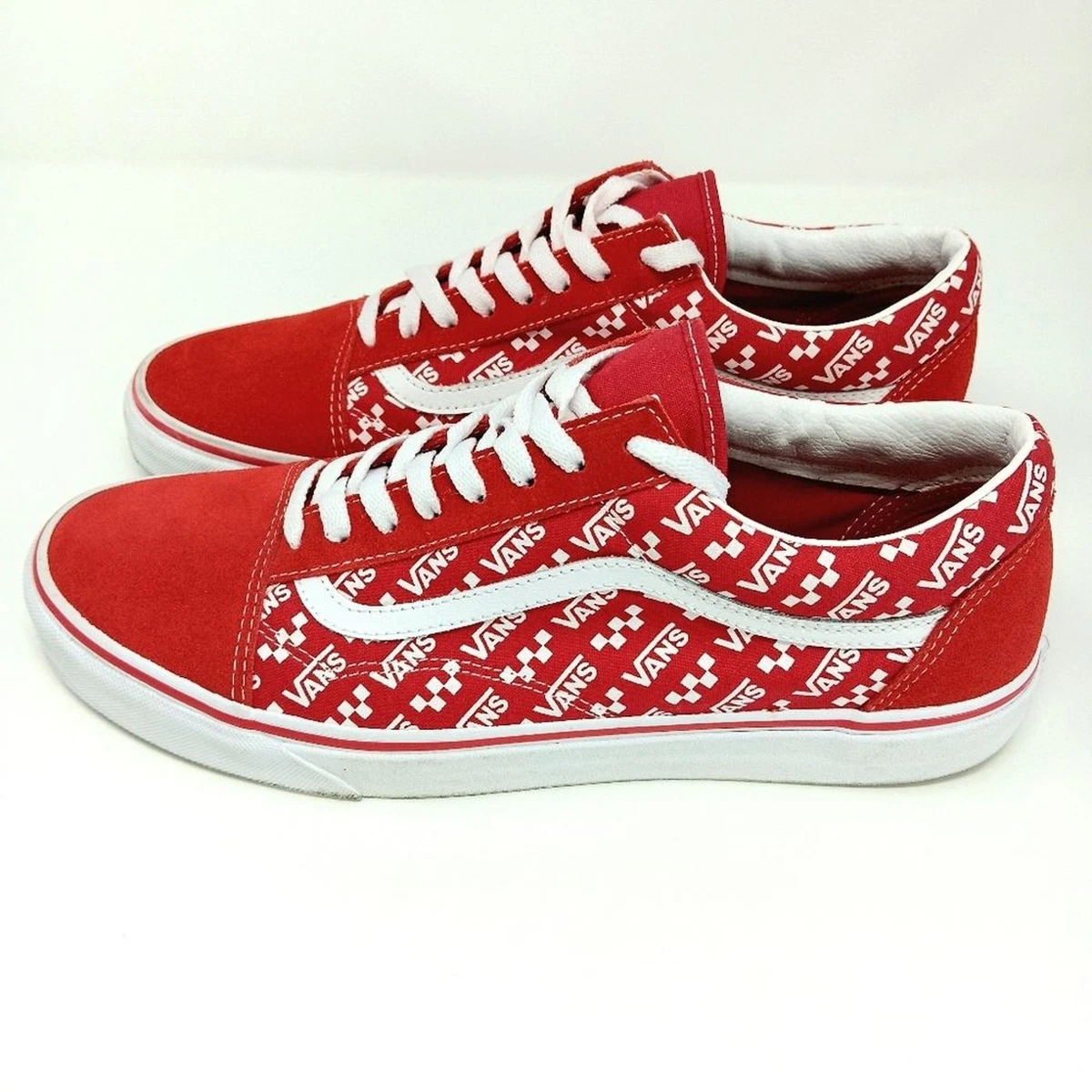 Vans Old Skool Logo Repeat - Racing Red for sale | eBay