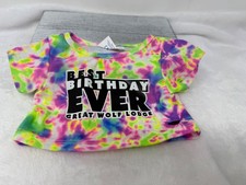 Build a Bear Workshop Great Wolf Best Birthday T-SHIRT for Full Size Plush Toys