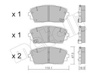 Metelli Bremsbelagsatz, Scheibenbremse 22-0941-0 FüR KIA