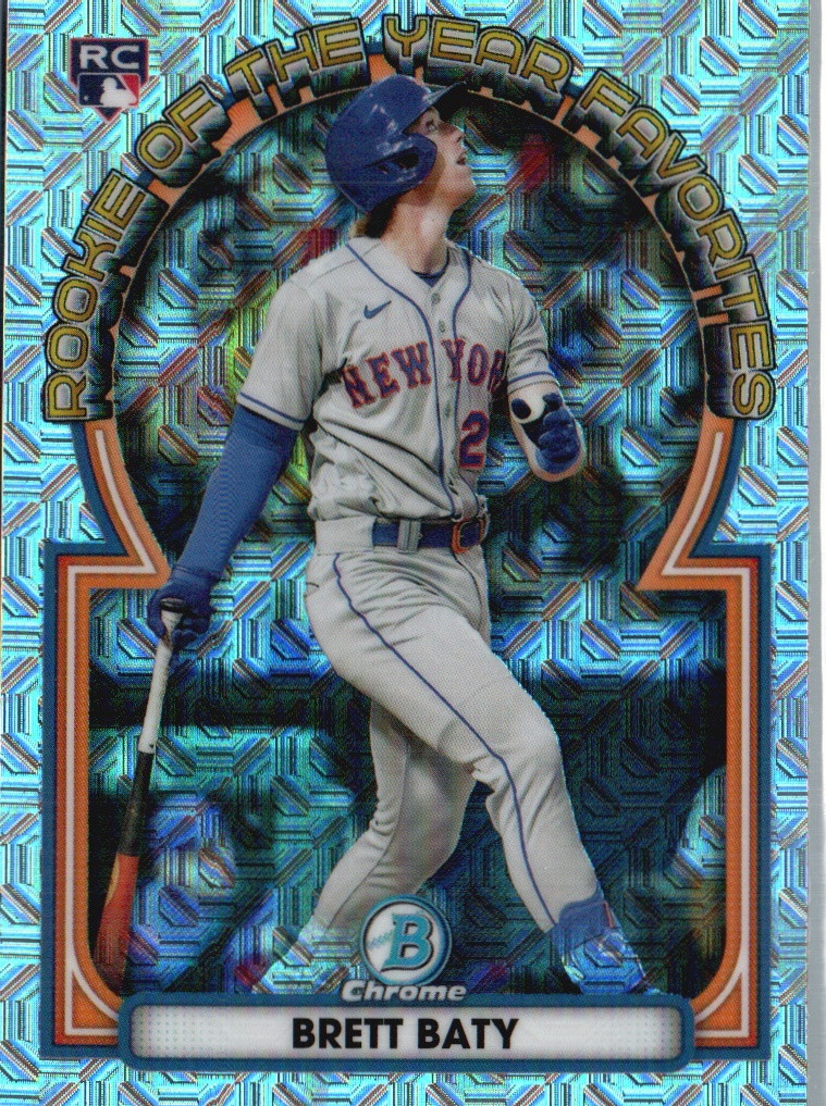 2023 Bowman #ROYF-3 Brett Baty Rookie of the Year Favorites Mojo Refractors