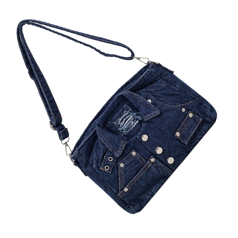 Button Selection Box Crossbody Fabric Purse with Metal Eyelets and Button Decoration | eBay ...