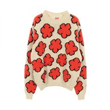 KENZO Boke Flower Pullover Knit Cotton Beige ...