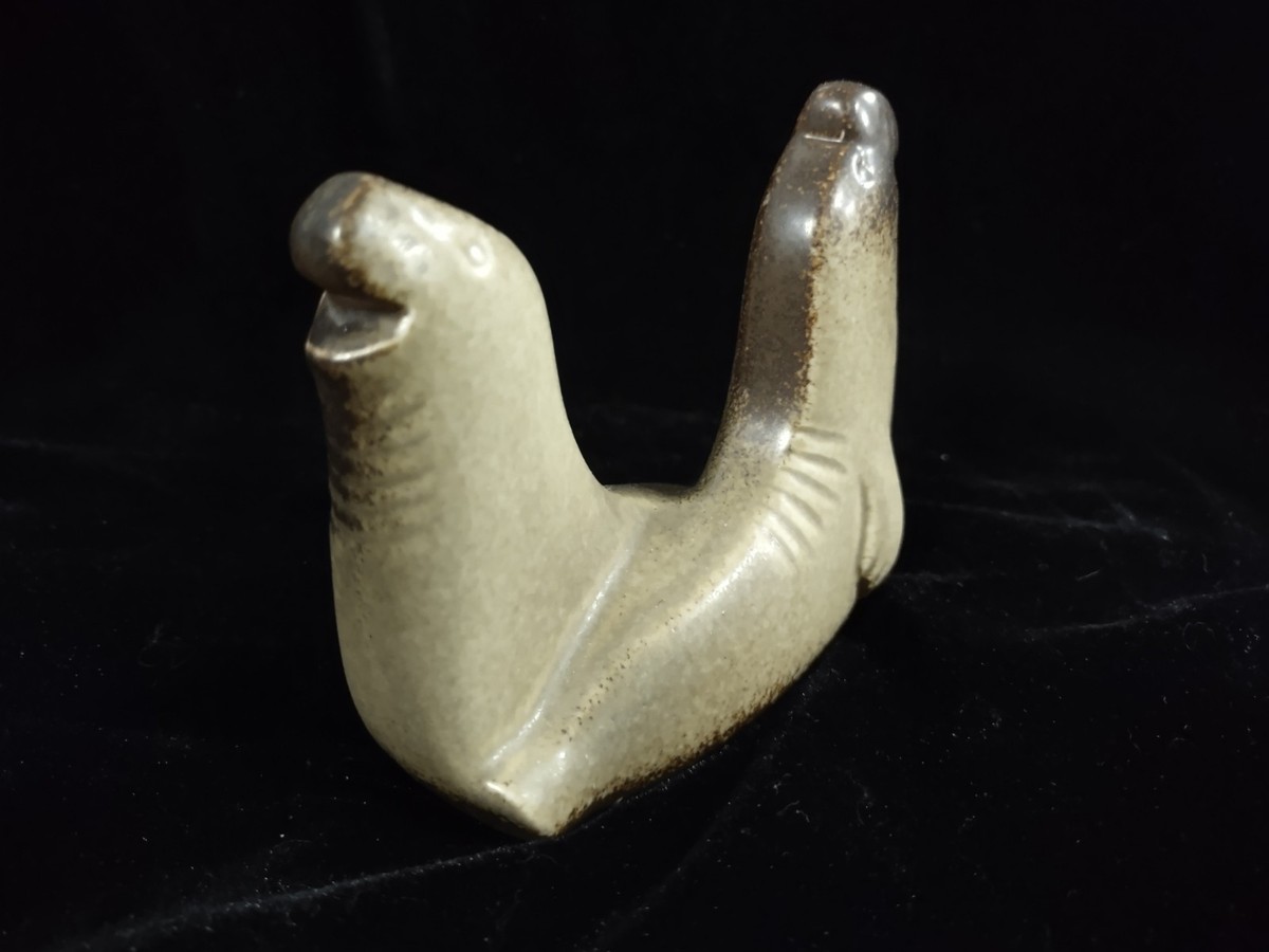 置物 Lisa Larson / Sjolejon / Gustavsberg Lisa Larson Gustavsberg Sweden Sea Lions (Sjölejon) Noah's Ark