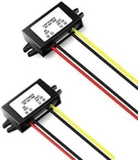 Waterproof DC/DC Converter 12V to 9V 2A 18W Step Down Power Module 2 Pack