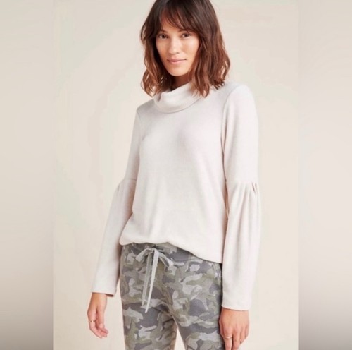 Anthropologie Saturday Sunday Rachel Turtleneck Balloon Sleeve Sweater Size XS
