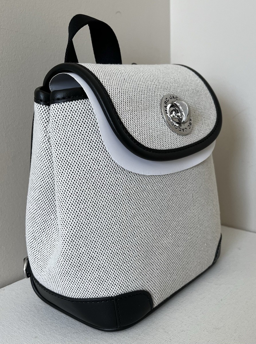 Marc Jacobs Beige Canvas Backpack with Black Straps Marc Jacobs Women main image 4