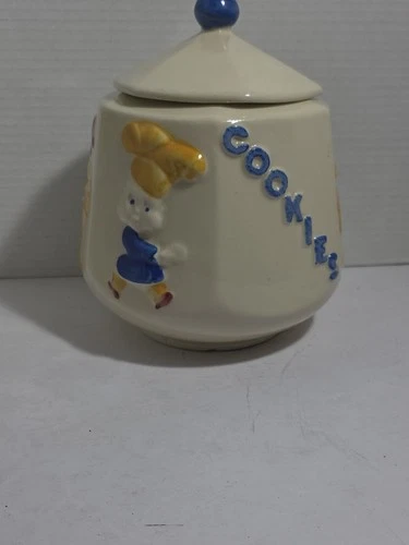 Shawnee LITTLE CHEF Cookie Jar with Lid Yellow USA Vintage 1950sCollectible 8,5"