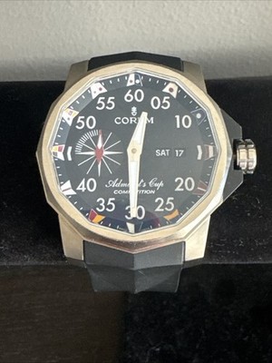 Corum Admiral's Cup Competition 48 Titanium Rubber Band Wristwatch Automatic