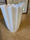 Vintage Fostoria Asymmetrical Milk glass Vase