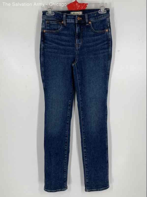 Madewell Womens Blue 5-Pocket Design Dark Wash Skinny Leg Denim Jeans Size 25