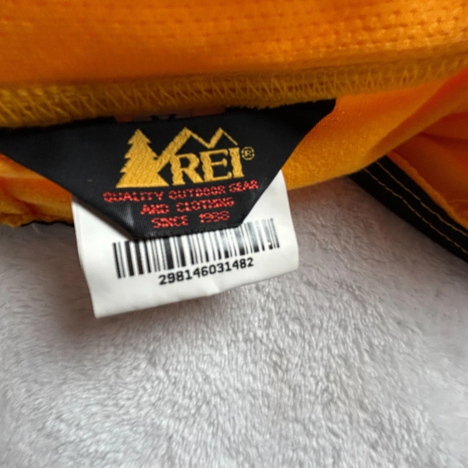 REI Mens Orange Cycling Jersey Pullover Jacket Medium 1/4 Zip Back Pocket USA - Image 3 of 4