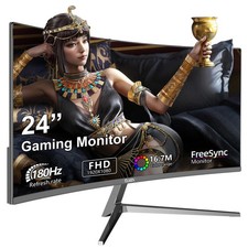 24 Inch Curved Gaming Monitor 180Hz Immersion, MPRT 1ms,99 sRGB HDR FHD1080P...