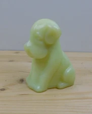 Vintage Degenhart Art Glass Pooch the Dog Figurine "Daffodil" UV Glow