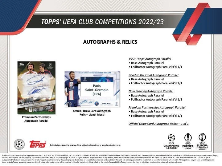 2022/23 Topps UEFA Club Competitions Soccer Hobby Box - Image 2 of 4