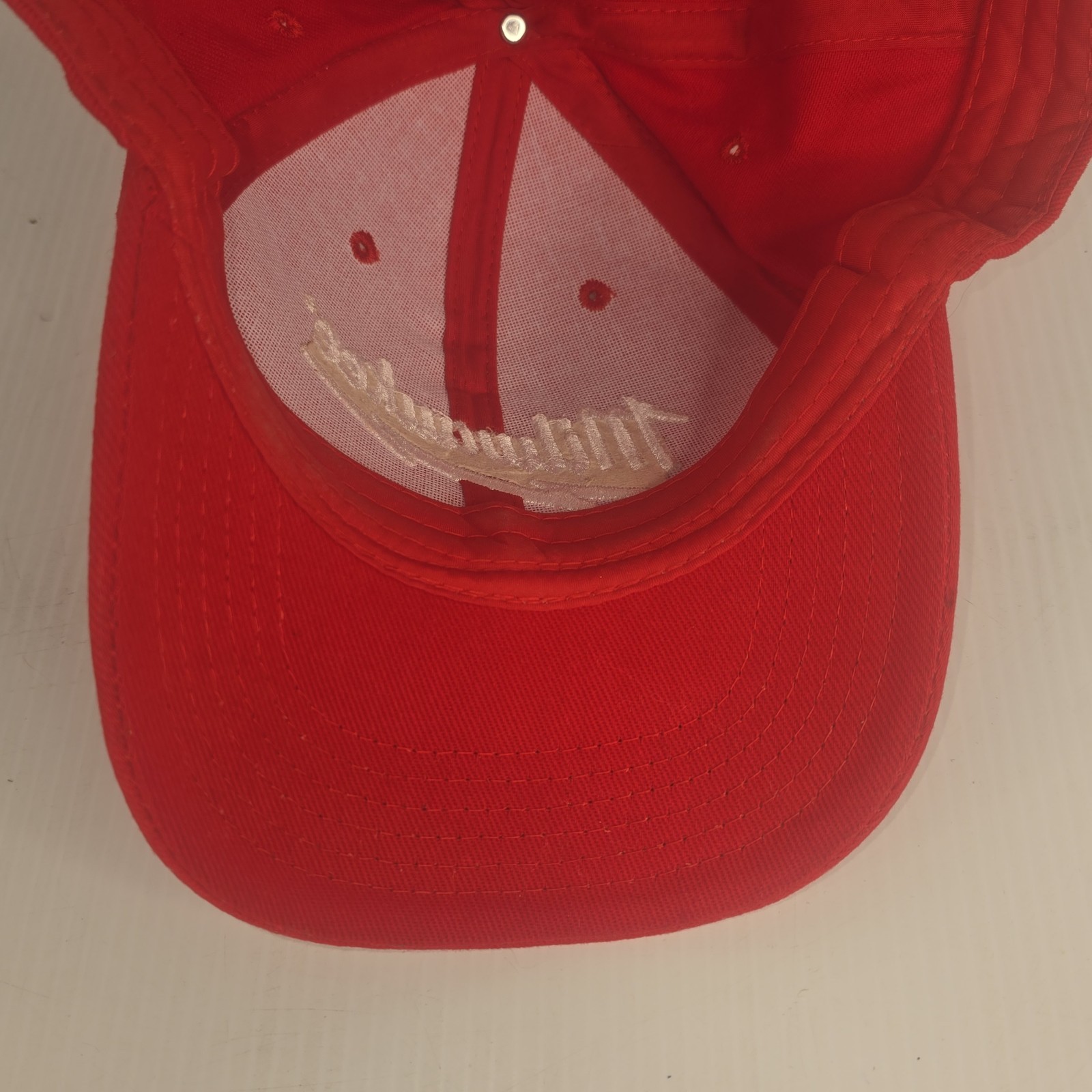 Milwaukee Tools Red Snapback Hat Adjustable Embro… - image 8