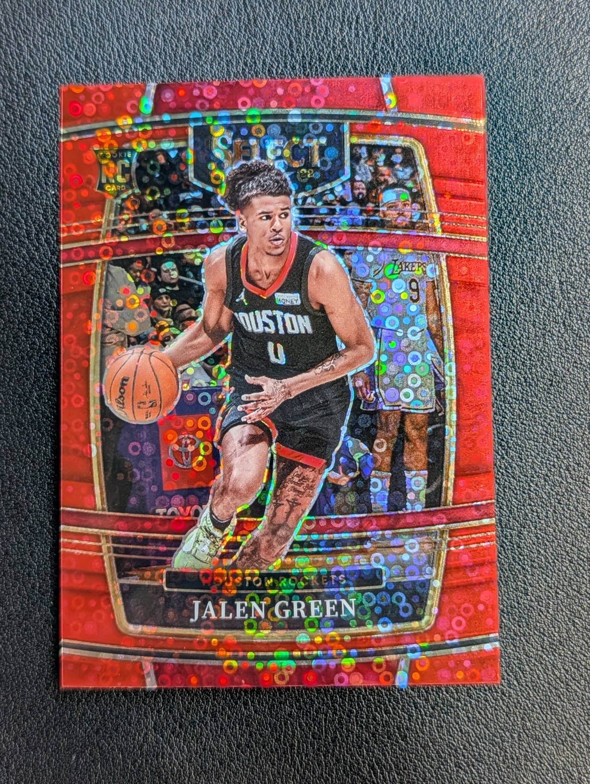 2021-22 Panini Select Jalen Green Rookie Red Disco Prizm /49 SSP #7 Rockets