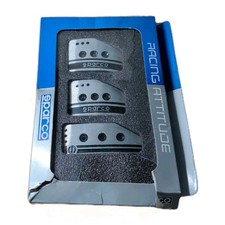 3pcsset Sparco Silver Mt Car Aluminum Accelerator Brake Clutch Pedals Pad Cover