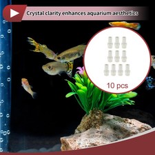 Plastic Hose Barb Fitting 0.6" Male Thread Straight Pipe Connector White 10 Pcs