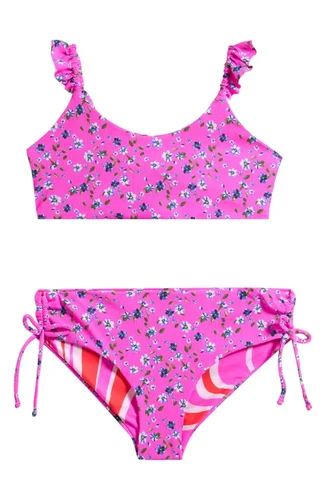 New! $50 Maaji Girls Happy Flower Mango Reversible 2 Piece Bikini Swimsuit Sz 14