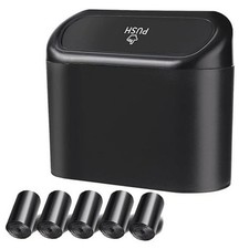 Car Trash Can With 75 Garbage Bags 1.0l Plastic Multi-purpose Container Easy T