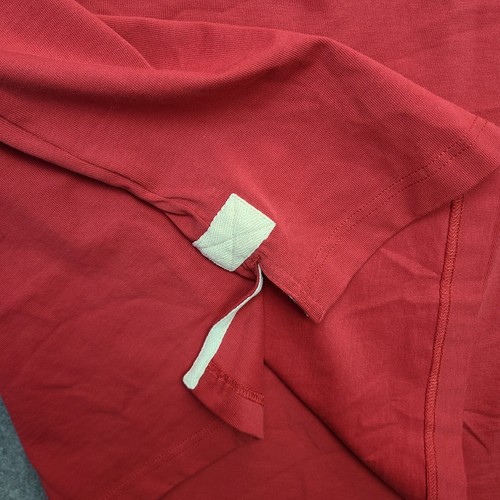 Vintage Orvis Rugby Polo Shirt Mens XL Red Shoulder Patches Side Slit Preppy - Picture 8 of 8