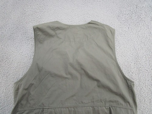 VTG Lands End Vest Mens Medium 38-40 Button Up Outdoor Utility Fishing Vest - Picture 8 of 11