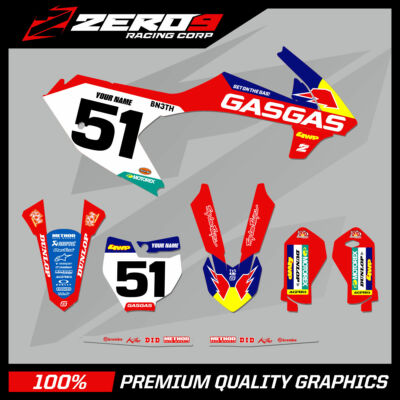CUSTOM MX GRAPHICS KIT MOTOCROSS: GASGAS MC 50 MC 65 2021 - 2022 FACTORY