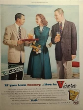 Vintage Print Ad 1955 Vicara Fabric Suit Skirt Virginia-Carolina Chemical Corp