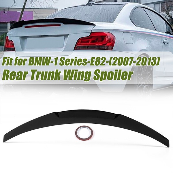 Per Bmw Serie 1 E82 Coupe M4 Style Spoiler Bagagliaio Posteriore Nero Lucido 2007-13-image