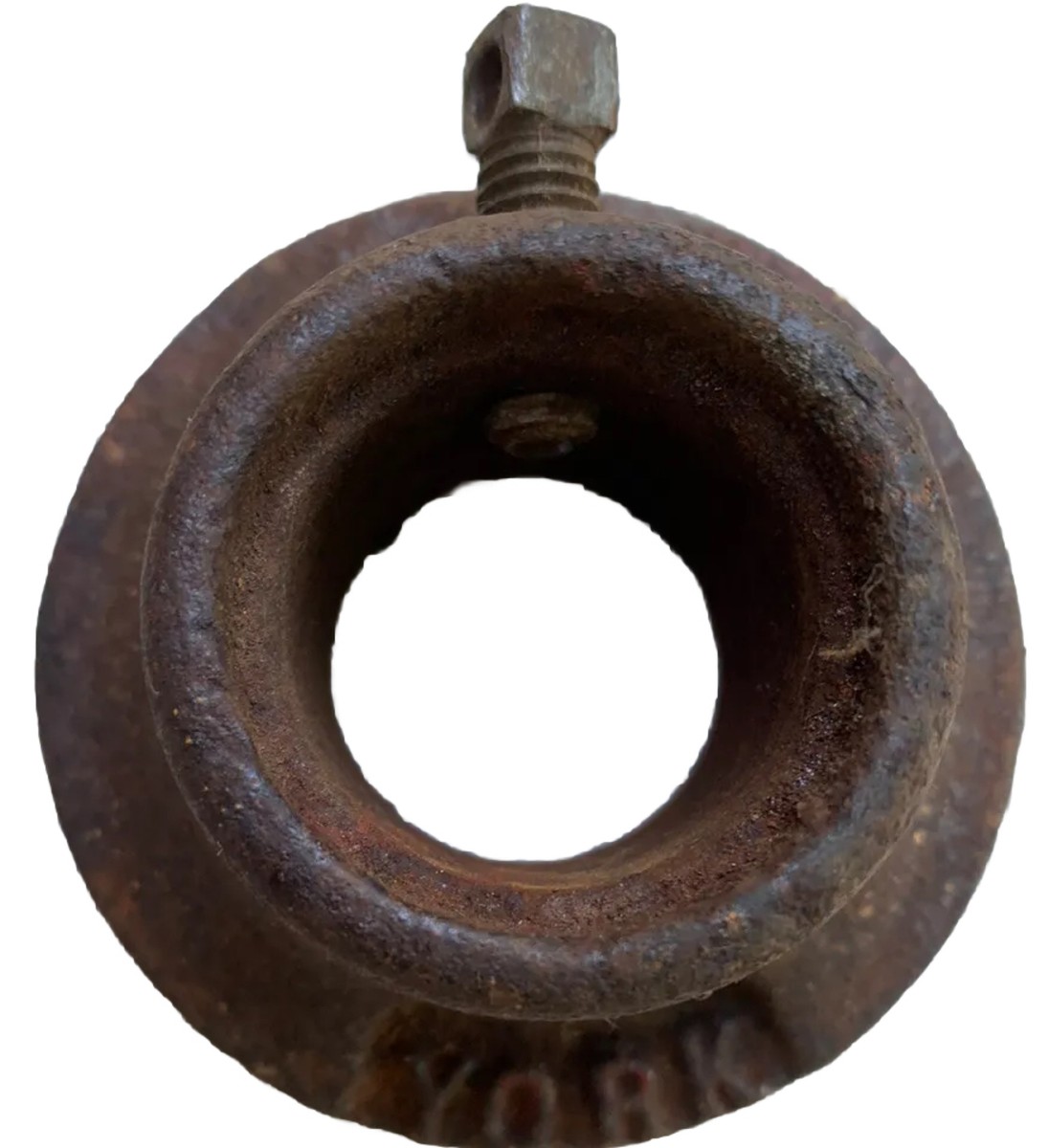 Colliers De Musculation YORK Vintage – Modèle Standard Tronqué Court, Fonte Rouge – Années 40