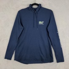 Vineyard Vines Hoodie T Shirt Size Small Blue Camo Whale Long Sleeve Spell Out