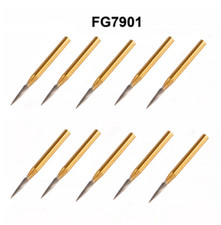 10PCS FG7901 Trapano per potatura e finitura in carburo di tungsteno dentale frese lisce
