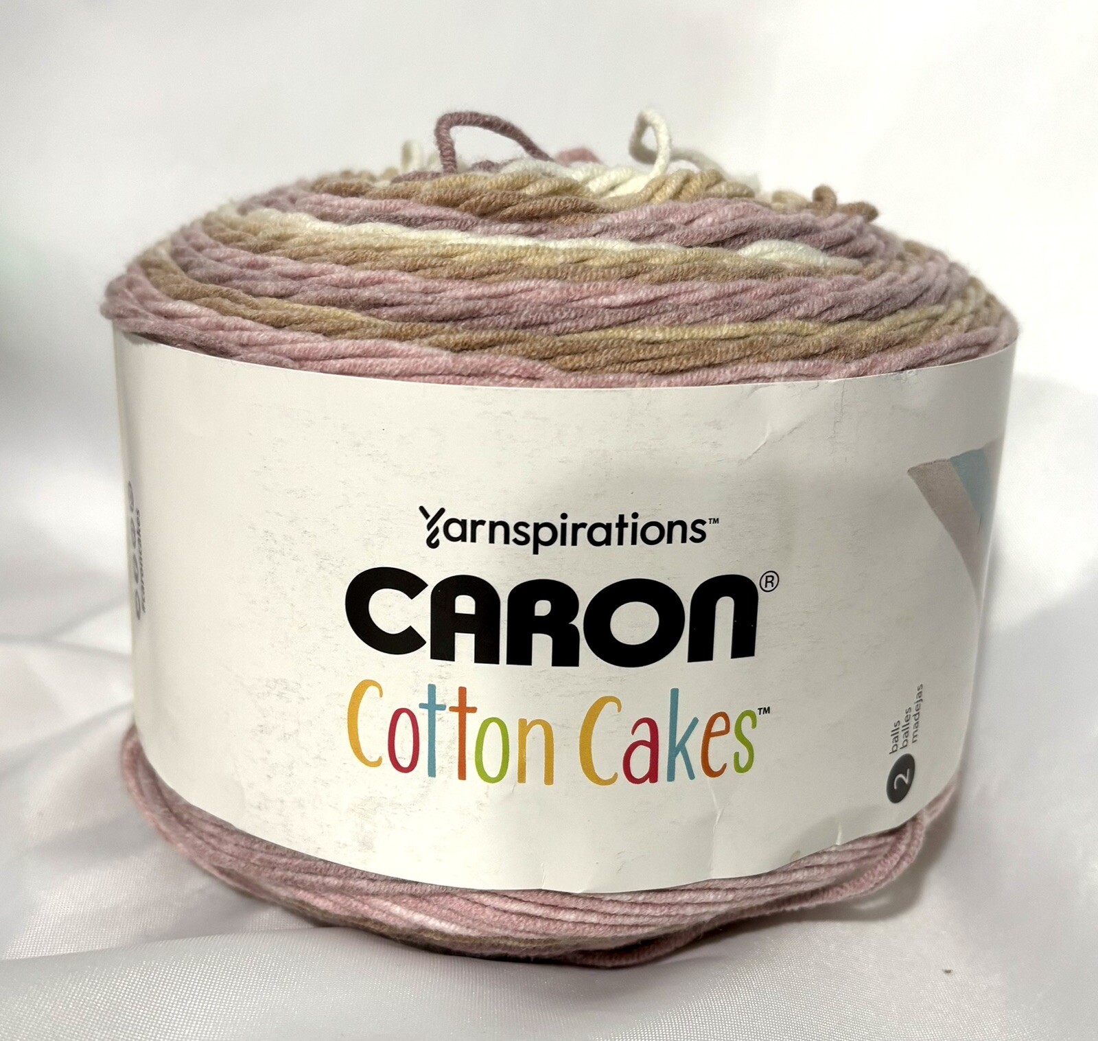 New-  1 Cake  Caron Cotton Cakes Yarn - Rose Whisper - 57022