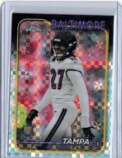 2024 Topps Chrome TJ Tampa X-Fractor #255 - Baltimore Ravens