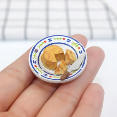 Dolls House Miniatures Mini Food Cheese 1:12 Scale Cake Set Kitchen Accessories