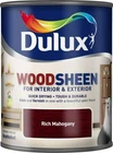 Dulux Woodsheen  QDry Interior  Exterior Satin Varnish  Rich Mahogany 250ml