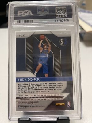 2018-19 Panini Silver Prizm PSA 9 Mint #280 Luka Doncic RC
