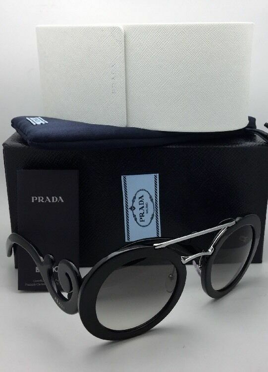 PRADA サングラス　SPR13S New PRADA Sunglasses SPR 13S 1AB-0A7 54-25 Black & Silver Frame w