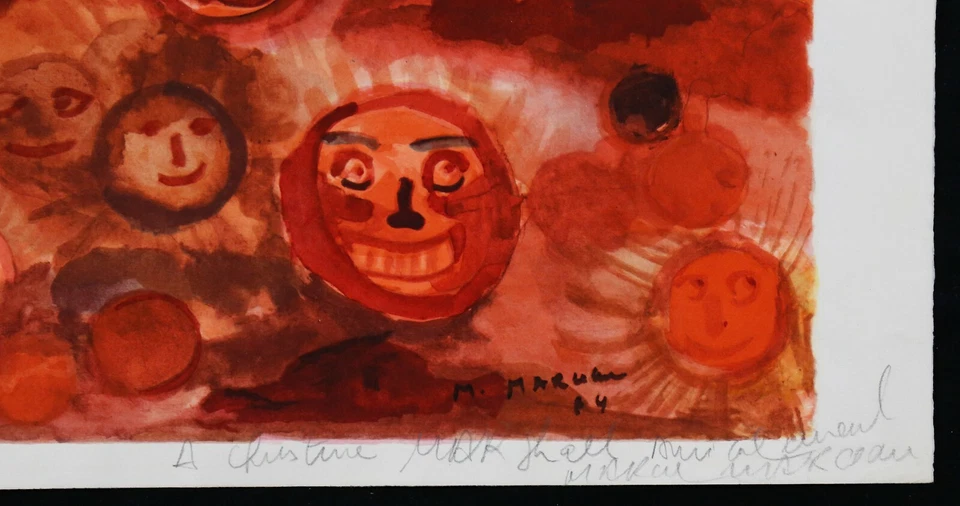 Marcel Marceau (1923-2007) Faces Litho Signed Mime Marceau Marcel Mangel - Bild 3 von 4