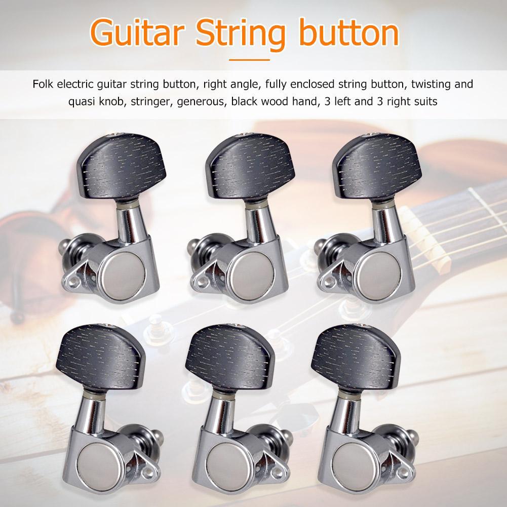 6pcs 3R 3L Guitar Tuning Pegs Enclosed Locking Tuners Closed Knob Machine Heads eBay