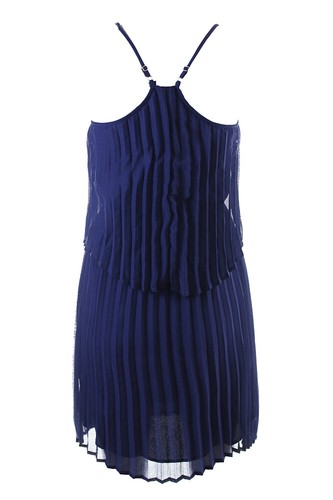 Bar Iii neu Schottenmuster blau Plissee Popover Kleid XXS $ 69,5 - Bild 2 von 3