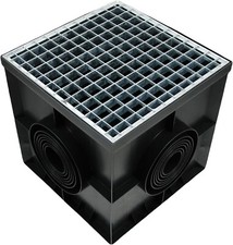 Hofablauf 400x400mm Entwässerung Gully Hofsinkkasten Rrost aus Stahl verzinkt