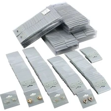 500 Plain Gray Earring Hanging Cards Display Jewelry