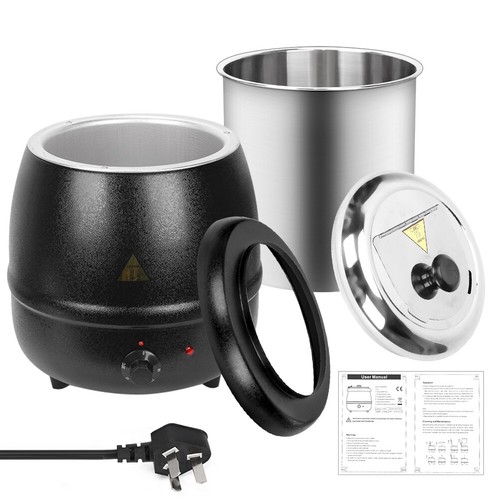 10L Black Commercial Soup Kettle Warmer Stainless Steel For Buffet Restaurant AU - Picture 8 of 11