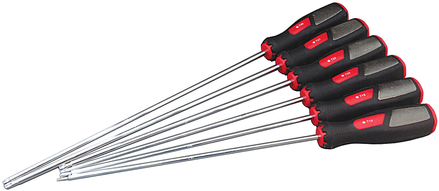 Cal-Van Tools 917 Extra Long Torx Screwdriver Set, Tamperproof, 6pc