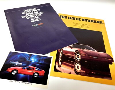 Corvette 1984 Catalog Dealer Sales Brochure Paint Specs Photo's Post Card Info