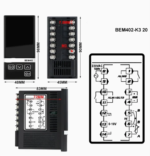 BEM-102/702/902/402 PID Regulation Intelligent Digital Temperature Controller - Photo 34/36
