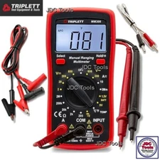 TRIPLETT Digital Multimeter Volt AC DC Tester Meter w Alligator Leads MM300